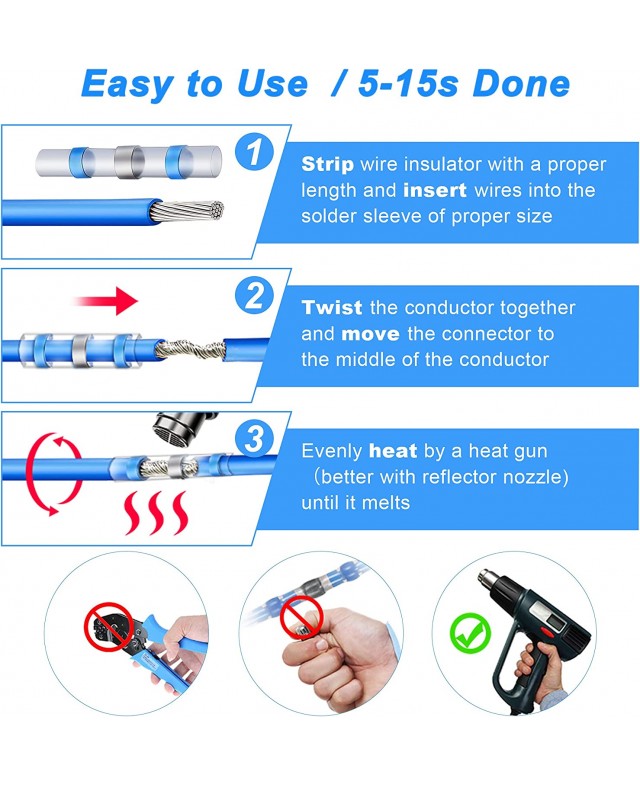 Connecteur manchon auto-soudure thermorétractable IP67