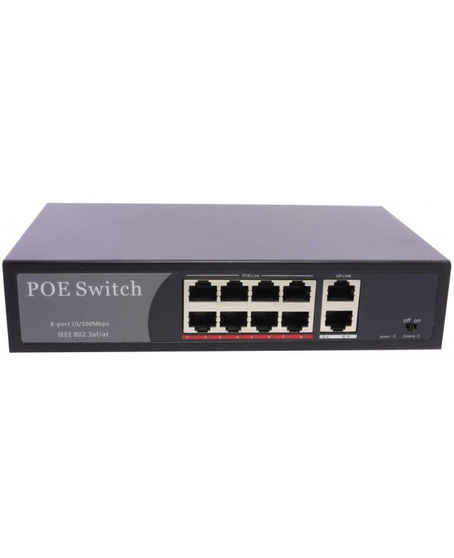 Switch POE 8 ports + 2 uplink
