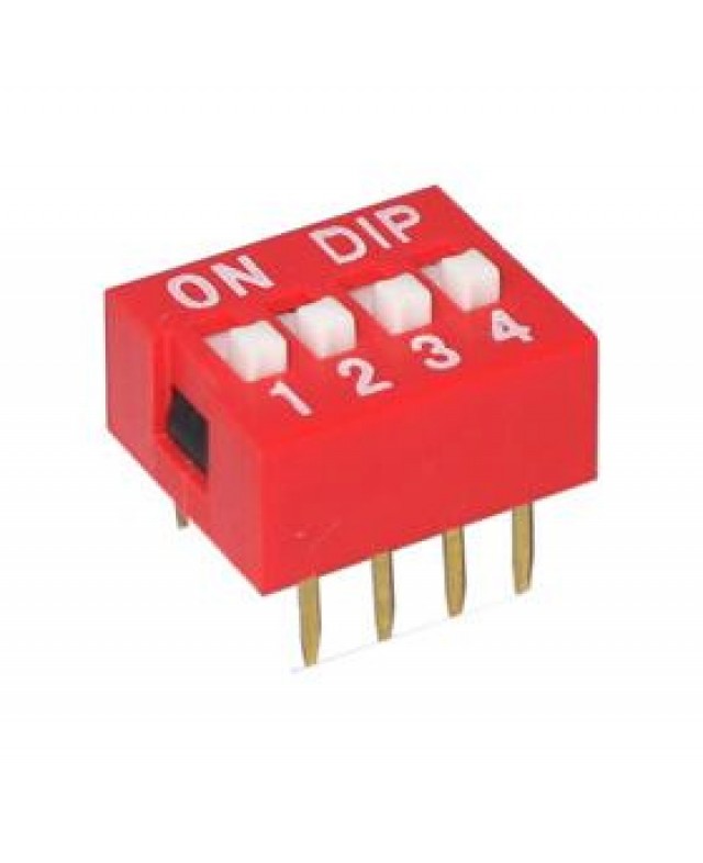 Rail 4 DIP switch, 1 position PK. de2