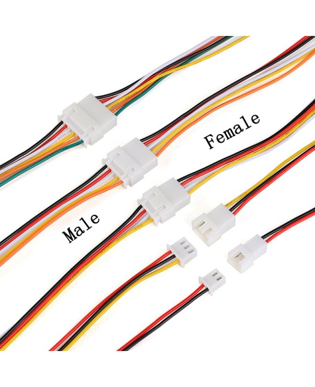 Cables JST 2.54mm male et femelle 20cm