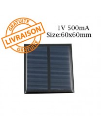 Cellule photovoltaique 1V 500Ma 60mm x 60mm