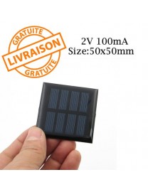 Cellule photovoltaique 2V 100Ma 50mm x 50mm
