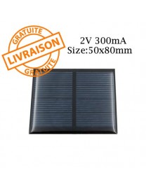 Cellule photovoltaique 2V 300Ma 50mm x 80mm